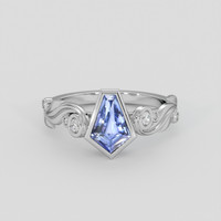 1.43 Ct. Blue Sapphire Ring, 14K White Gold 1