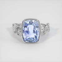 6.47 Ct. Sapphire Ring, 14K White Gold 1