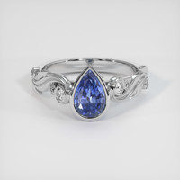 2.09 Ct. Sapphire Ring, 14K White Gold 1