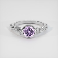 0.99 Ct. Sapphire Ring, 14K White Gold 1
