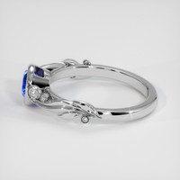 0.78 Ct. Blue Sapphire Ring, 14K White Gold 4