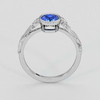 0.87 Ct. Blue Sapphire Ring, 14K White Gold 3