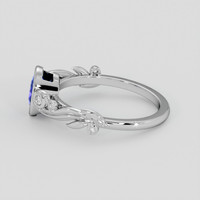 0.87 Ct. Blue Sapphire Ring, 14K White Gold 4