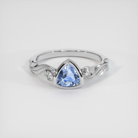1.09 Ct. Blue Sapphire Ring, 14K White Gold 1