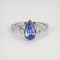 1.24 Ct. Blue Sapphire Ring, 14K White Gold 1