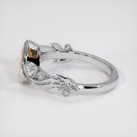 1.38 Ct. Peach Sapphire Ring, 14K White Gold 4