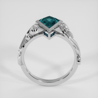 2.11 Ct. Greenish Blue Sapphire Ring, 14K White Gold 3
