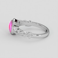 2.25 Ct. Pink Sapphire Ring, 14K White Gold 4