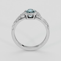 1.23 Ct. Bluish Green Sapphire Ring, 14K White Gold 3