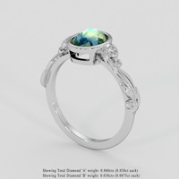 1.06 Ct. Bi Color / Parti Sapphire Ring, 14K White Gold 2