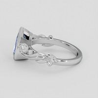 2.71 Ct. Blue Sapphire Ring, 14K White Gold 4
