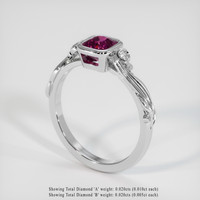 1.02 Ct. Sapphire Ring, 14K White Gold 2