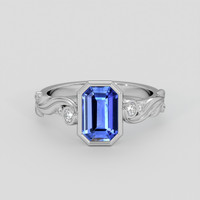 2.03 Ct. Blue Sapphire Ring, 14K White Gold 1