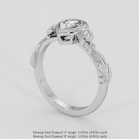 0.97 Ct. White Sapphire Ring, 14K White Gold 2