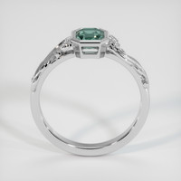 0.83 Ct. Bluish Green Sapphire Ring, 14K White Gold 3