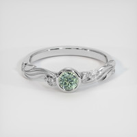 0.76 Ct. Sapphire Ring, 14K White Gold 1