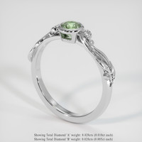 0.76 Ct. Sapphire Ring, 14K White Gold 2