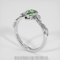 0.96 Ct. Sapphire Ring, 14K White Gold 2