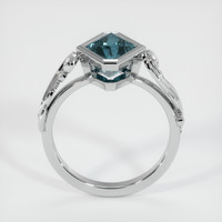 2.40 Ct. Bluish Green Sapphire Ring, 14K White Gold 3