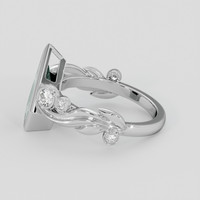 2.19 Ct. Greenish Blue Sapphire Ring, 14K White Gold 4