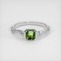 1.32 Ct. Green Sapphire Ring, 14K White Gold 1