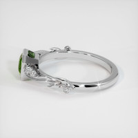 1.32 Ct. Green Sapphire Ring, 14K White Gold 4