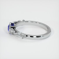 0.44 Ct. Blue Sapphire Ring, 18K White Gold 4