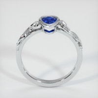 0.58 Ct. Blue Sapphire Ring, 18K White Gold 3