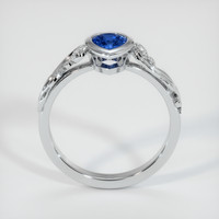 0.85 Ct. Blue Sapphire Ring, 18K White Gold 3