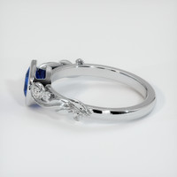 0.85 Ct. Blue Sapphire Ring, 18K White Gold 4