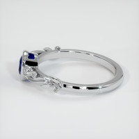 0.67 Ct. Blue Sapphire Ring, 18K White Gold 4