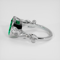 3.74 Ct. Emerald Ring, 18K White Gold 4