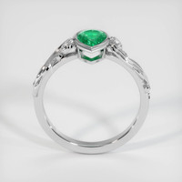 0.84 Ct. Emerald Ring, 18K White Gold 3