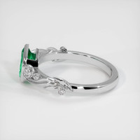 0.84 Ct. Emerald Ring, 18K White Gold 4