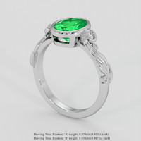 1.22 Ct. Emerald Ring, 18K White Gold 2