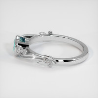 0.67 Ct. Gemstone Ring, 18K White Gold 4