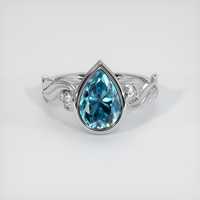 3.34 Ct. Gemstone Ring, 18K White Gold 1