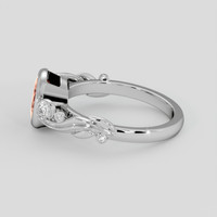 1.47 Ct. Brownish Orange Zircon Ring, 18K White Gold 4