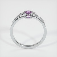 0.64 Ct. Pink Sapphire Ring, 18K White Gold 3
