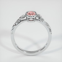 0.64 Ct. Padparadscha Sapphire Ring, 18K White Gold 3