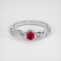 Ruby Ring 0.38 Ct., 18K White Gold Preview