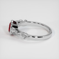 1.47 Ct. Ruby Ring, 18K White Gold 4