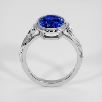 3.48 Ct. Blue Sapphire Ring, 18K White Gold 3
