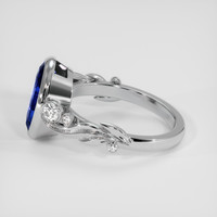 3.48 Ct. Blue Sapphire Ring, 18K White Gold 4