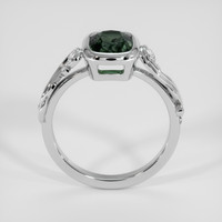 2.03 Ct. Bluish Green Sapphire Ring, 18K White Gold 3