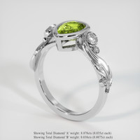 1.54 Ct. Bi Color Sapphire Ring, 18K White Gold 2
