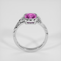 1.94 Ct. Purplish Pink Sapphire Ring, 18K White Gold 3