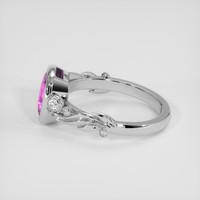 1.94 Ct. Purplish Pink Sapphire Ring, 18K White Gold 4