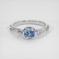 1.07 Ct. Bi Color Sapphire Ring, 18K White Gold 1