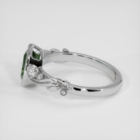 1.11 Ct. Green Sapphire Ring, 18K White Gold 4